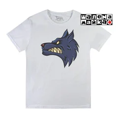 Злой волк на белом